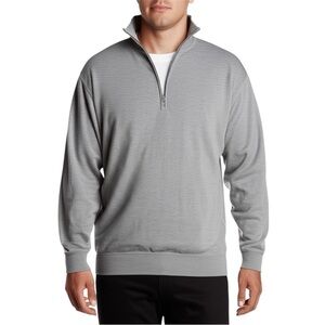 Men's Club Room XL Zip Collared Pullover Sweater
